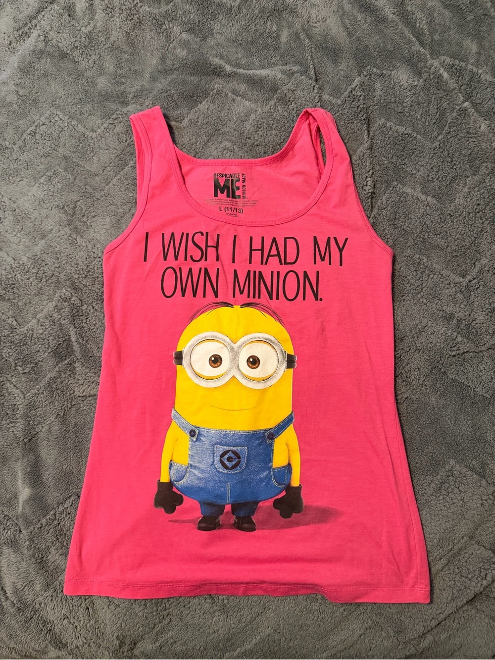 Pink "I Wish I Had My Own Minion" Tank Top